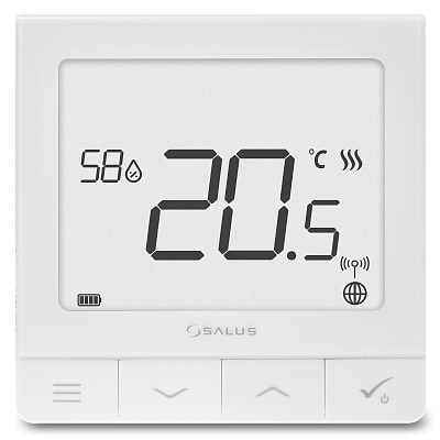 Ultratenký termostat so snímačom vlhkosti a vstavanou Li-Ion batériou