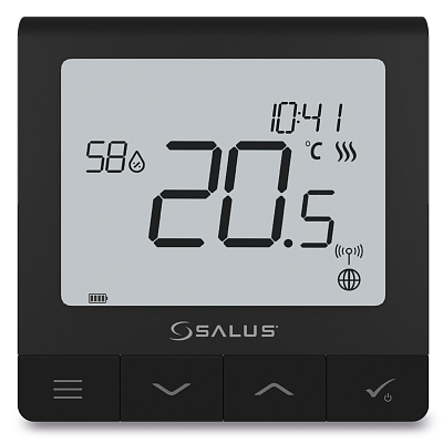 Ultratenký termostat so snímačom vlhkosti a vstavanou Li-Ion batériou