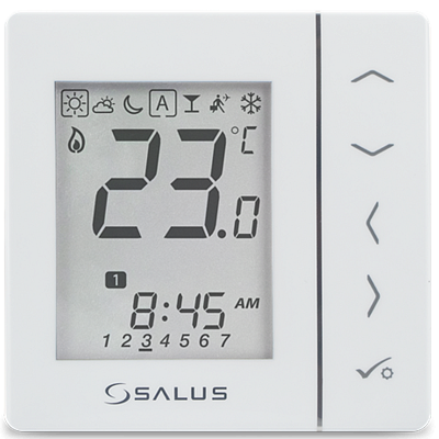 Digitální program. termostat 4v1, bílý, 230V