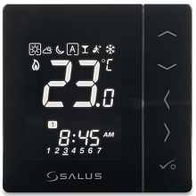 Digitální program. termostat 4v1, černý, 230V