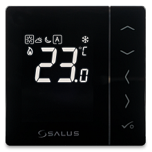 Digitální manuální termostat, černý, 230V