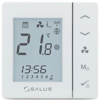 Termostat pro FAN COIL, bezdrátový, 2,4GHz, 230V