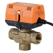 Motorický ventil s prepínacím kontaktom, trojcestný