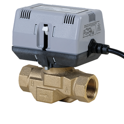 Motorický ventil so spínacím kontaktom, dvojcestný